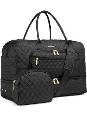 New Large Travel Duffle Bags for Women: 35L Weekender Bag with Shoe Compartment